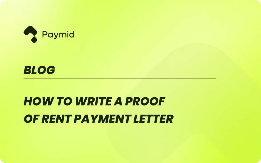 Proof of Payment Rent